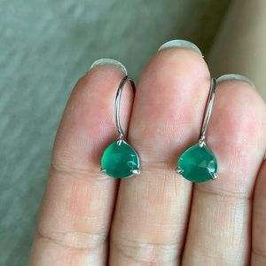 Genuine Green Onyx Earrings